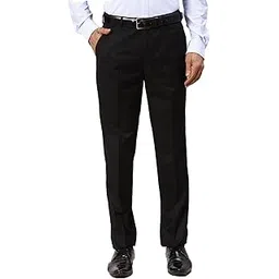park avenue Men Slim Fit Solid Pattern Terylene Rayon Blend Flat Front Formal Trouser-picture-44