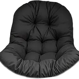 CALANDIS™ Egg Chair Cushion Soft Washable Basket Chair Cushion for Patio Outdoor Porch Black | Chairs | Patio & Garden Furniture | Yard, Garden & Outdoor Living-picture-13