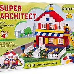 SARJUDAS ENTERPRISE Kids' Super Architect Building Set: Create Your Own Home with 400 Interlocking Pieces, Stylish and Sturdy.-picture-10