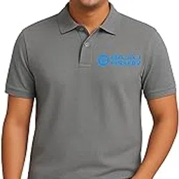 printholic Bajaj Finserv Logo Printed Polo Collar T-Shirt | Half Sleeve Unisex Cotton Blend Office Staff Uniform | Comfortable Corporate Workwear for Men & Women-picture-17