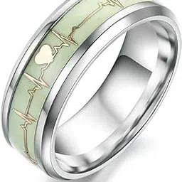 df store Black Rings for Men Radium Glow in the Dark Spinner Ring Dragon Celtic Ring Finger Ring for Men Mens gents unisex Boys Boyfriend MEN RINGS-picture-26