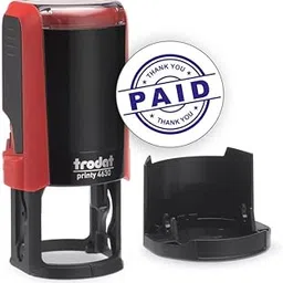 Trodat Paid - Stamp (red Body Color), with Built in Blue Color Ink-Pad-picture-28