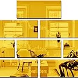 Wall1ders Rectangle 10 Acrylic Mirror Stickers for Wall, Decorative Items Home Decoration for Bedroom, Living Room, Office, Study Room (Gold)-picture-40