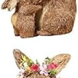 2X Cute Straw Easter Rabbit Bunny Figurine Crafts for Spring Festival Décor|Home & Garden|Home Décor|Figurines-image-7