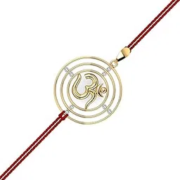 kuberbox 14K Loops Aum Rakhi cum Pendant for Brother-picture-46