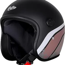 Steelbird SBH-55 Retro Rustic ISI Certified Open Face Helmet for Women and Men Motorbike Helmet-picture-20