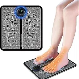 Drumstone Smart EMS Foot Massager Mat | 8 Modes, 19 Intensity Levels | Portable Foldable Design with USB Recharge | Improves Blood Circulation, Relieves Pain & Fatigue, and Enhances Relaxation image 1