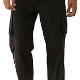 bene kleed Men Straight Fit Solid Cargo Trousers-picture-42