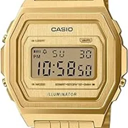 casio Vintage A1000G-9DF Digital Gold Dial Unisex (D401)-picture-21