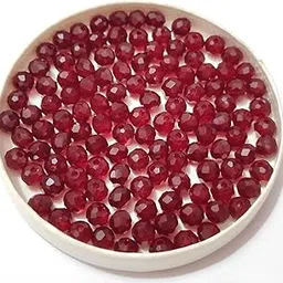 Get-Set-Go! 200Pcs Crystal Beads Combo Maroon/Dark Red: Sizes 8Mm(40Pcs),6Mm,60Pcs,4Mm(100Pcs) Glass Faceted Crystal Rondelle/Tire Shape High Sparkle For Diy Jewelery,Arts,Embroidery (8-6-4Mm-Maroon)-image-5