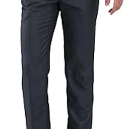 raymond Men's Slim Fit Structure Pattern Poly Viscose Blend Flat Front Formal Trouser-picture-29
