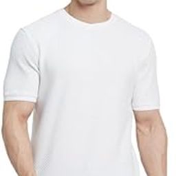 octave Men Self Design Round Neck Cotton T-Shirt-picture-36