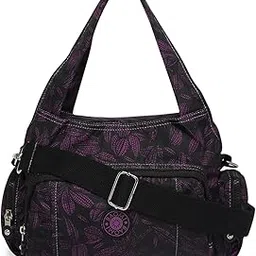 baomi Crinkle Range Black & Purple Soft One Size Handbag-picture-19