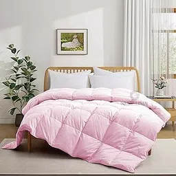 Soft 550 GSM Winter Blanket/Comforter Double Bed Size (90"X100") - Blanket for Winter Double Size Unique Design Comforter Heavy Winter Quilted 550 GSM Microfiber Fill - Baby Pink Color-picture-22