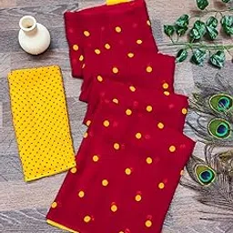 anand sarees Women's Polka Dots Print Georgette Saree With Unstitched Blouse Piece -GK_1262_7-picture-14