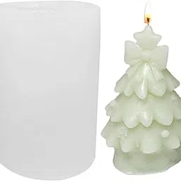 Christmas Pine Tree With Star And Bow Silicone Candle Mould, Cake Cupcake Jelly Pudding Topper, Scented or Unscented Aromatherapy Candle Mould, Soy Wax Candle, DIY Craft Projects SLH 932 (PACK OF 1)-image-99