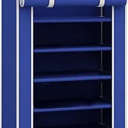4 Tier Shoe Rack with Shelf, Folding Shoe Rack for Bedroom, Living Room,Entryway, White,Footwear Stand for Home (4 Layer) (Blue)-picture-29