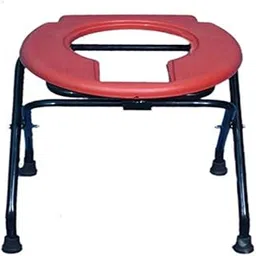 ASR Surgical® folding Commode & Showert Chairs Commode Chair (Red,75Kg Weight Capacity)-picture-16