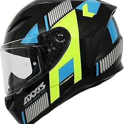 Axxis Segment by MT Group, Selector Full Face Helmet | ISI & DOT Certified | Anti-Scratch Clear Visor | Polycarbonate Shell | Multi-Ventilation | Removable Padding | Quick-Release Buckle image 1