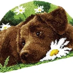 club bollywood Club Bollywood®Creative Carpet Latch Hooking Kits 50cm x 36cm Dog Pattern for Home Adults|Rug Making-picture-18