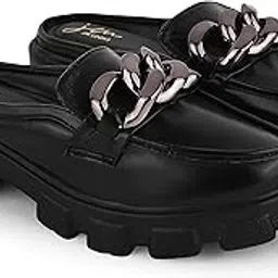 jm looks Women's Chunky Loafers, Platform Loafers for Women, Slip On Chain Shoes, Comfortable Work Office Business Casual Office Dress Shoes-picture-14