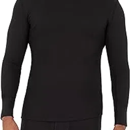 fruit of the loom Men's Recycled Waffle Thermal Underwear Crew Top (1 and 2 Packs), Black, Small-picture-25