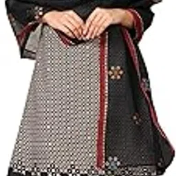 w for woman Black Floral Printed Kota Dupatta-picture-34