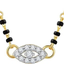 giva 14K Yellow Gold Evil Eye Diamond Mangalsutra| Gifts for Women | With Certificate of Authenticity and BIS-Hallmarked Gold Jewelry-picture-19