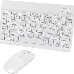 Bluetooth Wireless Keyboard and Mouse Combo,Ultra-Slim Ergonomic Small Rechargeable Bluetooth Keyboard Mouse Set for Apple iPad iPhone Samsung Tablet Phone Android PC Computer Mac Smartphone(White)-image-7