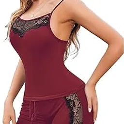rich lust Women’s Babydoll Soft Floral cami and Shorts Pajama Set with lace Trim, Perfect for Nightwear or Lounging Lightweight, Comfy, and Stylish-picture-35