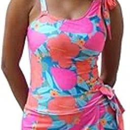 tfw Women's Swim Skort with Tie Up, High Waisted Swimming Skirt, Shorts Bikini Bottoms, Bathing Suit, Beachwear, Above Knee Skirts-picture-24