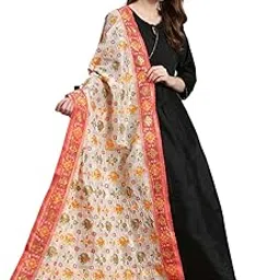 dupatta bazaar Women's Banarasi Patola Style Silk Dupatta-picture-21
