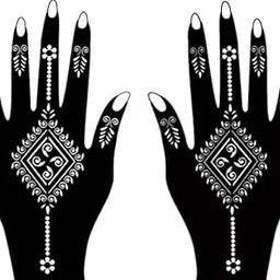 AKKAD Heena Mehndi Sticker for Hands and Feet - Henna Design Stickers for Women, Girls, Temporary Tattoo Mehendi Stencils for Festivals, Weddings, Parties - DIY Reusable Mehndi Art Design_03-picture-18