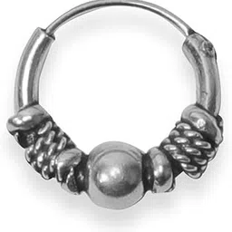 PLAIN OXIDIZED NOSE BALI NOSE RING 925 STERLING SILVER FOR GIRLS WOMENS-image-35