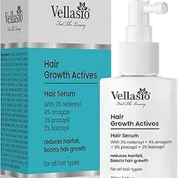 VELLASIO Hair Growth Serum Actives -3% Redensyl, 4% Anagain, 3% Procaoil, 2% Baicapil, 100 Grams-image-70