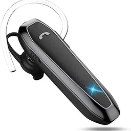 Bluetooth Headset, V5.3 Wireless Handsfree Earpiece with Noise Cancelling Mic, 33 Hours Talking Time, Single Ear Headset Compatible with iPhone Android Cell Phones for Driving Business（Black）-picture-44