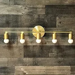 World Of Chandeliers Wall Sconce 5 Bulb Vanity Light Fixture (Brass Antique)(Ac)-image-38