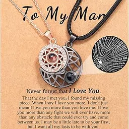 upromi Couple Necklace for Boyfriend/Girlfriend/Husband/Man/Soulmate, Anniversary Valentine's Day Gifts for Him Her-picture-18