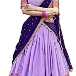 Women's Silk Cotton Half Sarees Modes-picture-29