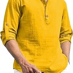 vida loca Cotton Blend Solid Casual Slim Fit Mandarin/Chinese Collor Short Kurta for Men (KRTBTN41)-picture-22