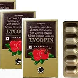 Lycopin Capsules with Lycopene, Lutein, Beta Carotene, Iron, L-Lysine, Zinc, Vitamins and Minerals, 10 Capsules Pack of-3-picture-10