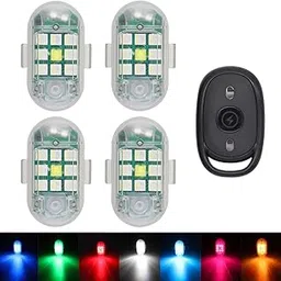Ride2 Joy 4PCS Wireless LED Strobe Lights with Remote Control, High Brightness 7 Colors USB Charging Led Drone Anti-Collision Lights Night Warning Light for Car Motorcycle Aircraft Bike-image-6