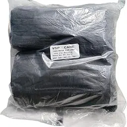 3PLY Melt-Blown Fabric Disposable Face Mask with Nose Clip (BLACK, Pack of 100) Unisex image 1