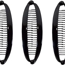 AKADO Banana Clips Hair for Women Large Banana Hair Clip for Thick Fine Hair Comb Barrettes Non-slip Ponytail Holder Clip for Women (Black, Pack of 3pcs)-picture-44