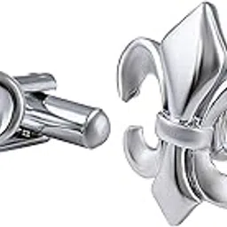shining jewel - by shivansh Shining Jewel Chrome Silver Designer and Stylish Cufflinks for Men (SJ_7157)-picture-33