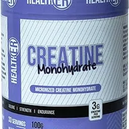 HealthER Pure Micronised Creatine Monohydrate Powder - Pre/Post Workout Supplement for Muscle Strength, Endurance and Gain | Unflavored, 100g (33 Servings)-picture-46
