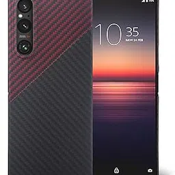 Ultra Thin and Lightweight Aramid Carbon Fiber Case for Sony Xperia 1 V (Red Black)-picture-26
