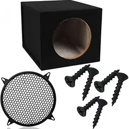 Car Subwoofer Speaker Box, 20.3 cm (8 inch), Black with Mesh Grill and Mounting Hardware-image-35