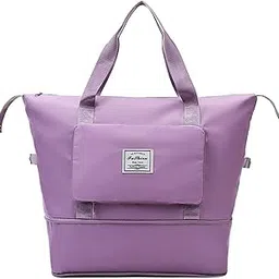 Creation Enterprises II Travel Bag Lightweight Waterproof Carry Luggage Bag for Travel Imported Foldable Travel Duffle Bag for Women (Purple)-picture-23