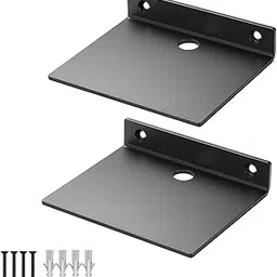 Small Wall Shelf,3.0mm Aluminum Alloy Small Floating Shelf,for Bathroom, Bedroom, Living Room, Kitchen,Office(5 Inch Black, Set of 2)-image-29